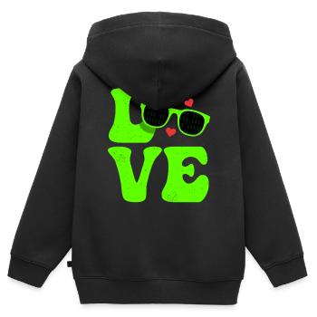 Codierung Codierer Programmierer - Kinder Premium Organic Zip Hoodie - Schwarz - Hinten - AI Model Kid Male (0cm)