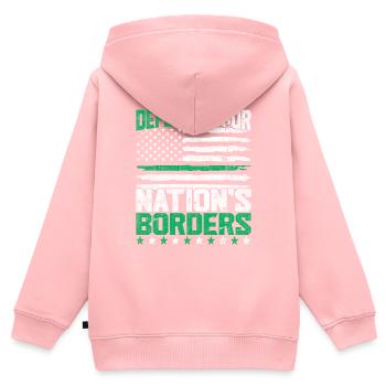 Gardes-frontières Gardes-frontières Douanes - Sweat Premium à capuche zippé enfant bio - rose - Dos - AI Model Kid Female (0cm)