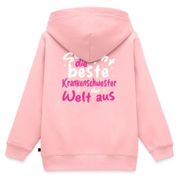 Krankenhaus Arzthelferin Beste Krankenschwester - Kinder Premium Organic Zip Hoodie - Rosa - Hinten - AI Model Kid Female (0cm)