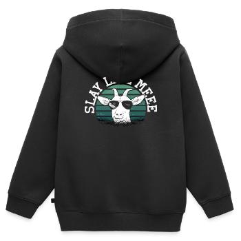 L’élevage de moutons et de chèvres tue comme moi l’élevage de chèvres - Sweat Premium à capuche zippé enfant bio - noir - Dos - AI Model Kid Male (0cm)