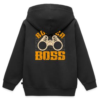 Gardes-frontières Gardes-frontières Douanes - Sweat Premium à capuche zippé enfant bio - noir - Dos - AI Model Kid Male (0cm)