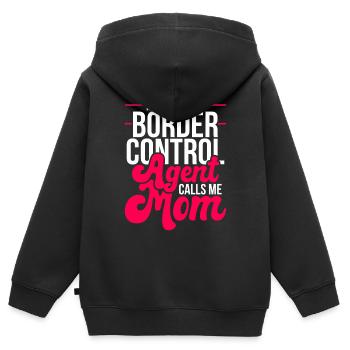 Gardes-frontières Gardes-frontières Douanes - Sweat Premium à capuche zippé enfant bio - noir - Dos - AI Model Kid Male (0cm)