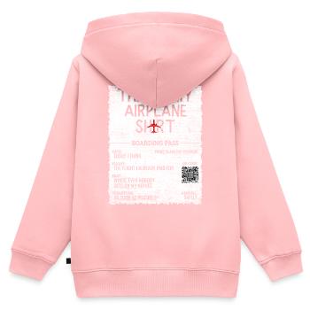Devis de voyage de vacances - C’est mon avion - Sweat Premium à capuche zippé enfant bio - rose - Dos - AI Model Kid Female (0cm)