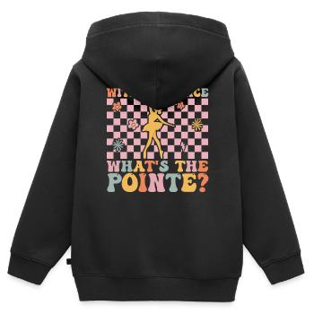 Ballerine groovy - Sweat Premium à capuche zippé enfant bio - noir - Dos - AI Model Kid Male (0cm)