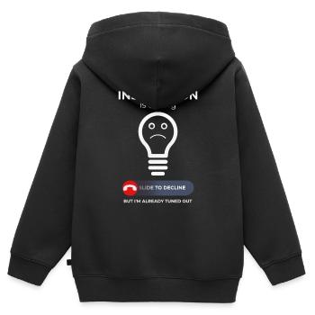 Kreative Kämpfe – Inspiration Und Humor - Kinder Premium Organic Zip Hoodie - Schwarz - Hinten - AI Model Kid Male (0cm)