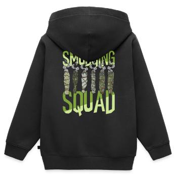 Smudging Apartment Fumigation Smudging Squad - Kids Premium Organic Zip-up Hoodie - black - Back - AI Model Kid Male (0cm)