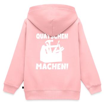 Nicht quatschen Machen Handwerker - Kinder Premium Organic Zip Hoodie - Rosa - Hinten - AI Model Kid Female (0cm)