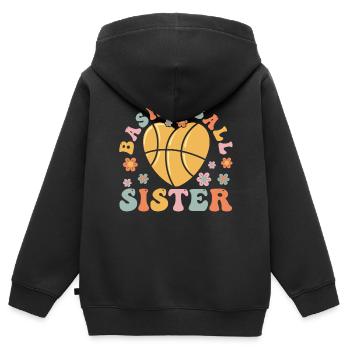 Groovy Sis - Sweat Premium à capuche zippé enfant bio - noir - Dos - AI Model Kid Male (0cm)