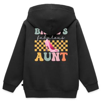Groovy Bridal Shower - Kids Premium Organic Zip-up Hoodie - black - Back - AI Model Kid Male (0cm)