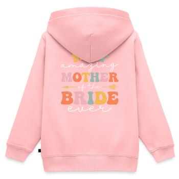 Groovy Brautparty Brautmutter - Kinder Premium Organic Zip Hoodie - Rosa - Hinten - AI Model Kid Female (0cm)