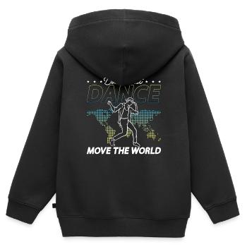 Dance Moves Don't Just Dance Move The Dancefloor - Kinder Premium Organic Zip Hoodie - Schwarz - Hinten - AI Model Kid Male (0cm)
