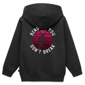 Dance Moves Bend So You Don't Break Breakdancing - Kids Premium Organic Zip-up Hoodie - black - Back - AI Model Kid Male (0cm)