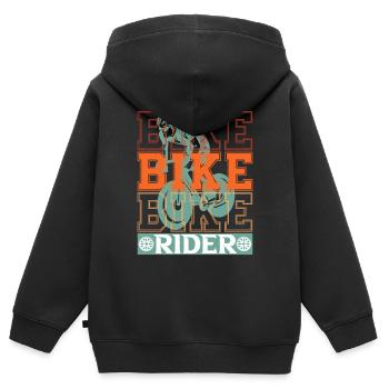 Rad Bike Fahrrad Mountainbike Fahrradkurier - Kinder Premium Organic Zip Hoodie - Schwarz - Hinten - AI Model Kid Male (0cm)