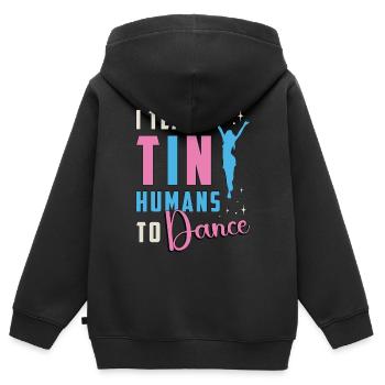 Dance Moves I Teach Tiny Humans To Loves Dancing - Kinder Premium Organic Zip Hoodie - Schwarz - Hinten - AI Model Kid Male (0cm)