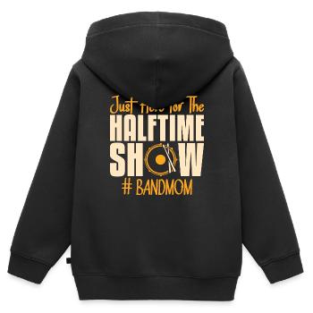 Drumline Juste là pour le spectacle de la mi-temps Batteur - Sweat Premium à capuche zippé enfant bio - noir - Dos - AI Model Kid Male (0cm)