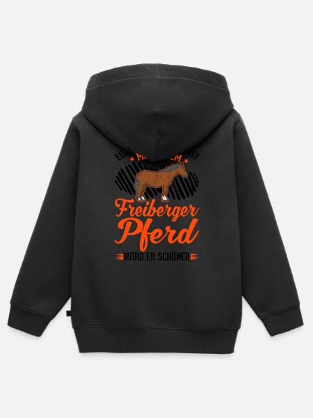 Freiberger Pferd - Kinder Premium Organic Zip Hoodie -