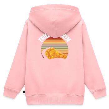 Fried Chicken Retro - Kids Premium Organic Zip-up Hoodie - rose - Back - AI Model Kid Female (0cm)