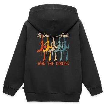 Aerialist If All Else Fails Join The Acrobatic - Kids Premium Organic Zip-up Hoodie - black - Back - AI Model Kid Male (0cm)