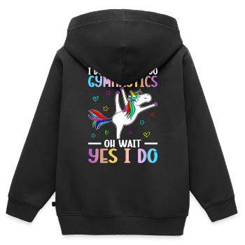 Roue de charrette Turner - Sweat Premium à capuche zippé enfant bio - noir - Dos - AI Model Kid Male (0cm)