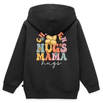 Groovy Chicken Nuggets Chicken Mom - Kinder Premium Organic Zip Hoodie - Schwarz - Hinten - AI Model Kid Male (0cm)