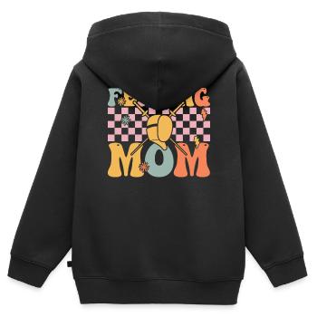 Groovy Foil Sabre Escrimeur - Sweat Premium à capuche zippé enfant bio - noir - Dos - AI Model Kid Male (0cm)