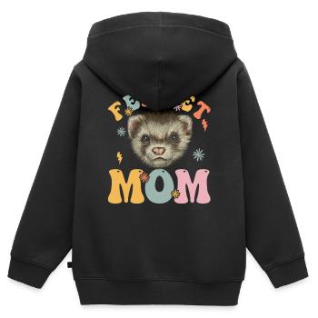 Groovy Tierhalterin - Kinder Premium Organic Zip Hoodie - Schwarz - Hinten - AI Model Kid Male (0cm)