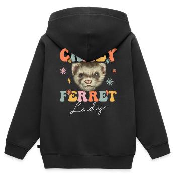Groovy Tierhalterin - Kinder Premium Organic Zip Hoodie - Schwarz - Hinten - AI Model Kid Male (0cm)