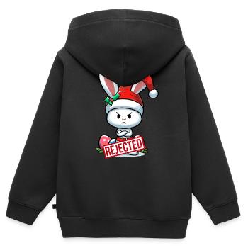 Beleidigter Osterhase Weihnachten lustig Geschenk - Kinder Premium Organic Zip Hoodie - Schwarz - Hinten - AI Model Kid Male (0cm)