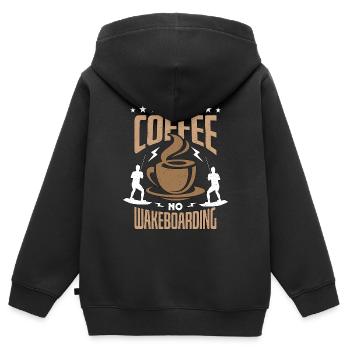Wakeboarder No Coffee No Water Sports Coffee Lover - Kinder Premium Organic Zip Hoodie - Schwarz - Hinten - AI Model Kid Male (0cm)
