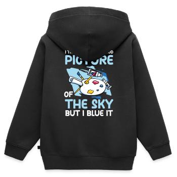 Good Picture Of The Sky But I Blue It - Kinder Premium Organic Zip Hoodie - Schwarz - Hinten - AI Model Kid Male (0cm)