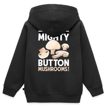 Champignon- Mushrooms Gifts- Pilze Geschenke - Kinder Premium Organic Zip Hoodie - Schwarz - Hinten - AI Model Kid Male (0cm)