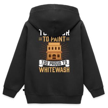 Lustiger Südstaaten-Slang - Kinder Premium Organic Zip Hoodie - Schwarz - Hinten - AI Model Kid Male (0cm)