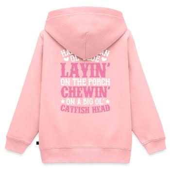 Southern Slang Relaxation Land - Kids Premium Organic Zip-up Hoodie - rose - Back - AI Model Kid Female (0cm)