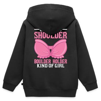 Southern Slang Rock Climbing Girl Country - Kids Premium Organic Zip-up Hoodie - black - Back - AI Model Kid Male (0cm)