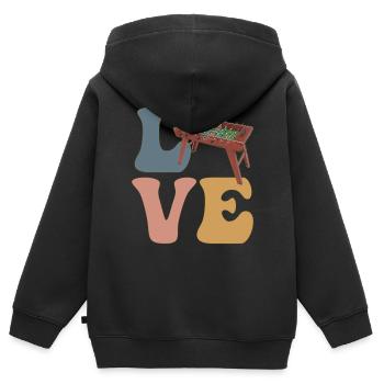 Tischfußballspieler Tischfußball - Kinder Premium Organic Zip Hoodie - Schwarz - Hinten - AI Model Kid Male (0cm)