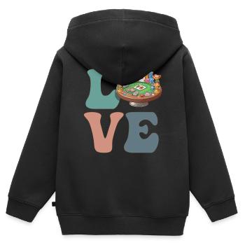 Casino Gambling Players - Kids Premium Organic Zip-up Hoodie - black - Back - AI Model Kid Male (0cm)