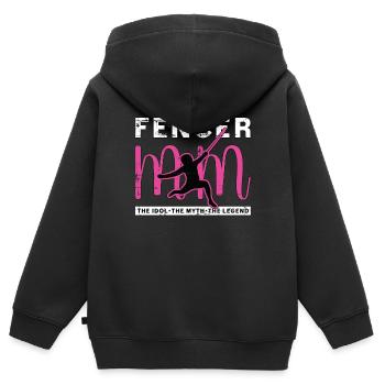 Escrimeur Maman L’Idole Le Mythe La Légende Escrime - Sweat Premium à capuche zippé enfant bio - noir - Dos - AI Model Kid Male (0cm)