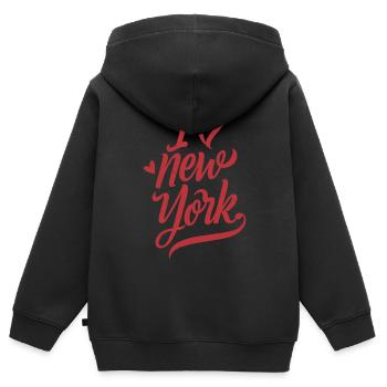 I Love New York City Big Apple USA America - Kids Premium Organic Zip-up Hoodie - black - Back - AI Model Kid Male (0cm)