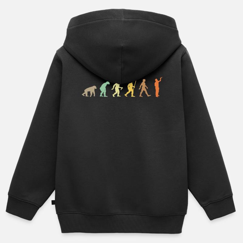 Malerei Retro Künstler Kunst Evolution Farbpalette - Kinder Premium Organic Zip Hoodie - Schwarz