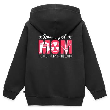 Radiologue Maman L’idole Le mythe Le technologue - Sweat Premium à capuche zippé enfant bio - noir - Dos - AI Model Kid Male (0cm)
