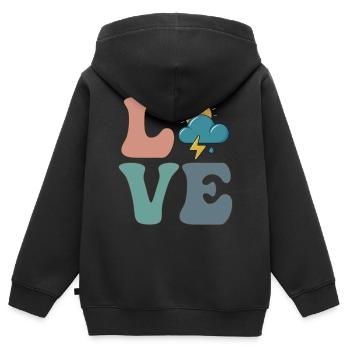 Meteorology Weatherman Meteorologist - Kids Premium Organic Zip-up Hoodie - black - Back - AI Model Kid Male (0cm)