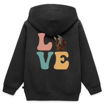 Moïse Juif Israélien 10 Commandements - Sweat Premium à capuche zippé enfant bio - noir - Dos - AI Model Kid Male (0cm)