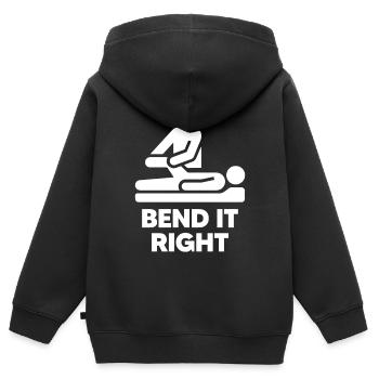 Bend It Right – Precision In Physiotherapy - Kids Premium Organic Zip-up Hoodie - black - Back - AI Model Kid Male (0cm)