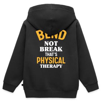 „mastering The Bend – Resilience In Therapy“ - Kinder Premium Organic Zip Hoodie - Schwarz - Hinten - AI Model Kid Male (0cm)
