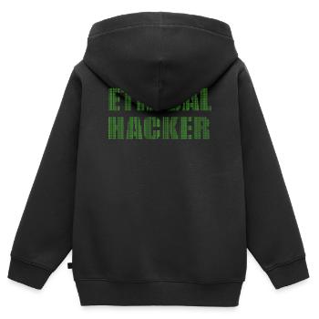 Ethical Hacker Ethischer Hacker - Kinder Premium Organic Zip Hoodie - Schwarz - Hinten - AI Model Kid Male (0cm)