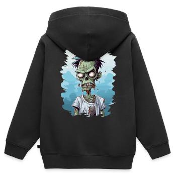 Zombie Zombies Untote Halloween - Kinder Premium Organic Zip Hoodie - Schwarz - Hinten - AI Model Kid Male (0cm)