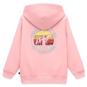 Farrier Morning Is Not My Time I'm A Metalsmith - Kids Premium Organic Zip-up Hoodie - rose - Back - AI Model Kid Female (0cm)