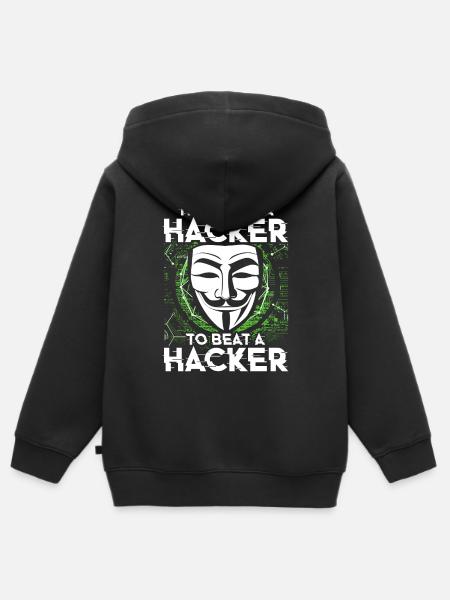 Ethical Hacker Ethischer Hacker - Kinder Premium Organic Zip Hoodie - Schwarz