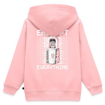 Ethical Hacker Ethischer Hacker Encrypt Everything - Kinder Premium Organic Zip Hoodie - Rosa - Hinten - AI Model Kid Female (0cm)