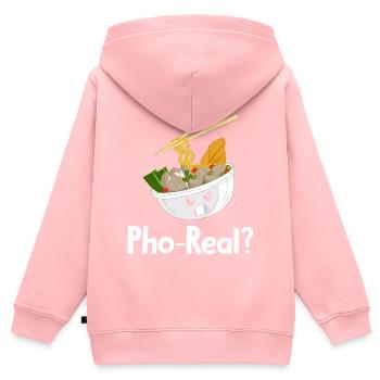 Vietnamesische Nudelsuppe Asiatisches Essen - Kinder Premium Organic Zip Hoodie - Rosa - Hinten - AI Model Kid Female (0cm)
